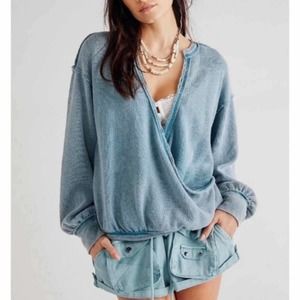 Free People Anyway Tee in Deep Teal Size Medium